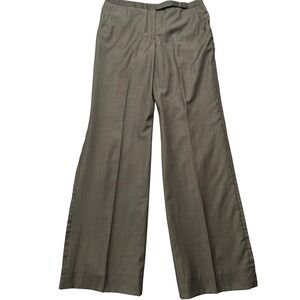Marlowe Pants Womens 14 Brown Made Italy Wool Dress Trouser Office Classic Lined